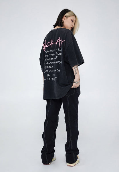 見逃し厳禁   ストリート系 プリントTシャツ ＜F-2893＞