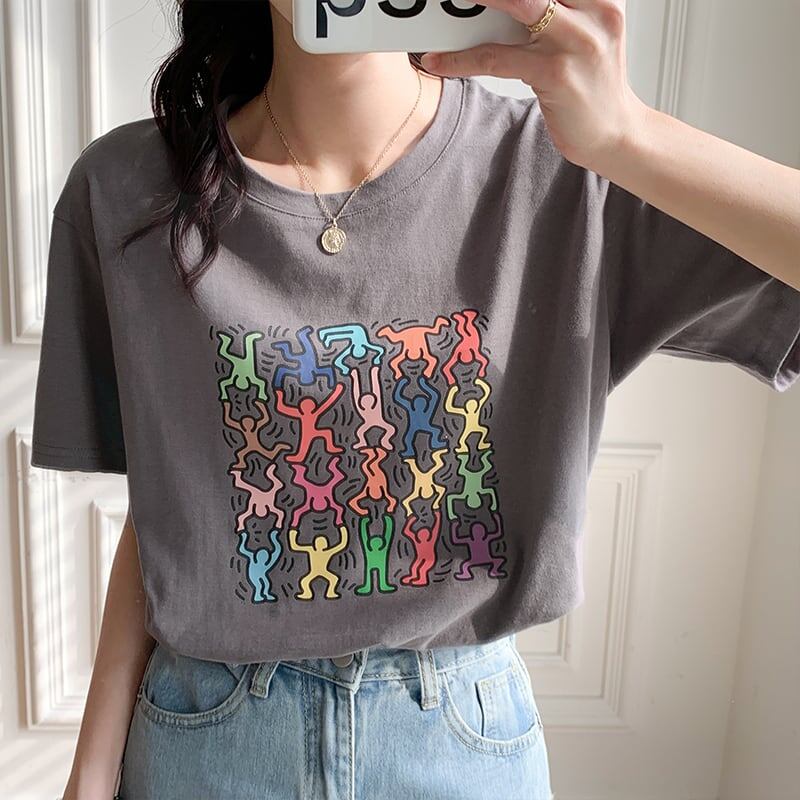オシャレ度満点   着心地抜群 Tシャツ カットソー＜F-3408＞