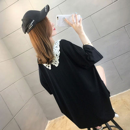 大人可愛い   ゆったり 三色半袖Tシャツ＜F-8129＞