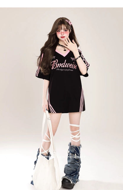 絶対欲しい アバンギャルド おしゃれ度高め プリント全2色 半袖TシャツF-9244
