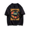 柔らかな肌触りで着心地も楽ちん アバンギャルド カジュアル プリント 全7色 半袖 Tシャツ F-9263