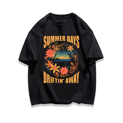 柔らかな肌触りで着心地も楽ちん アバンギャルド カジュアル プリント 全7色 半袖 Tシャツ F-9263