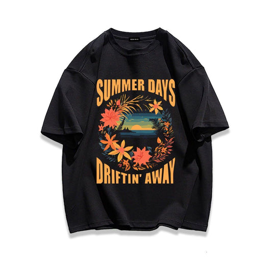 柔らかな肌触りで着心地も楽ちん アバンギャルド カジュアル プリント 全7色 半袖 Tシャツ F-9263