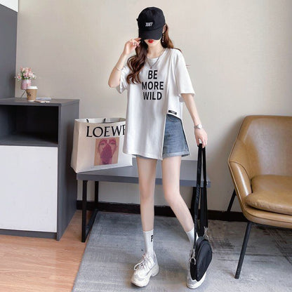 今季マストバイ タイルアップ ファッション感満々 プリント 4色選択 半袖Tシャツ＜F-9245＞