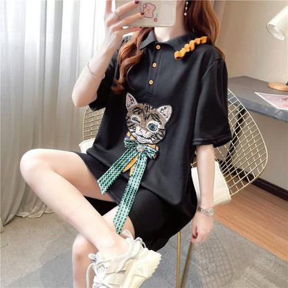 スタイリッシュ   一目惚れ Tシャツ カットソー＜F-3395＞