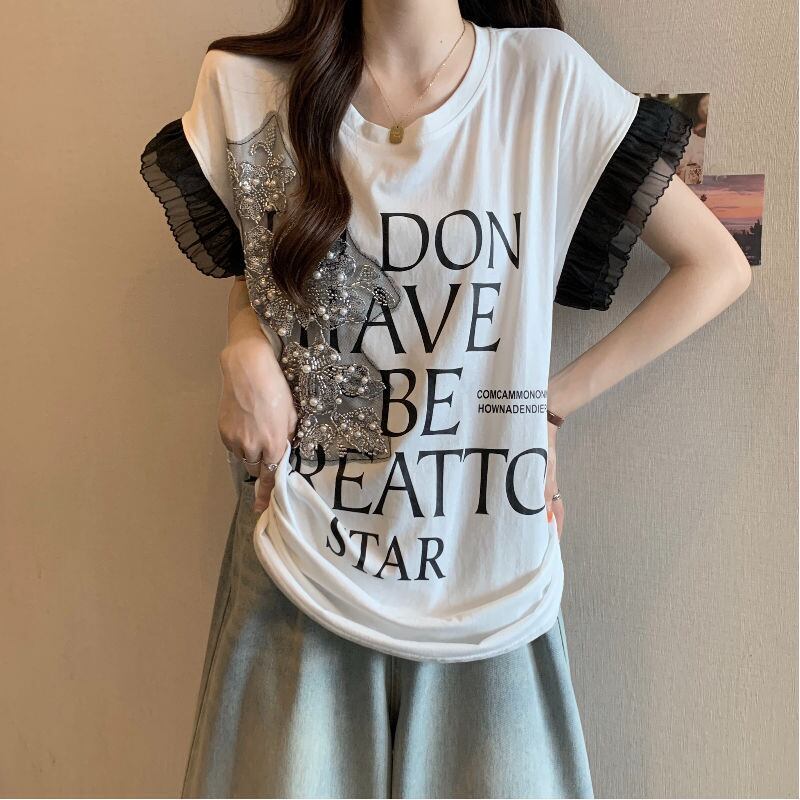 大好評 特別デザイン 着回し力抜群 ゆったり 全2色 半袖Tシャツ＜F-8826＞