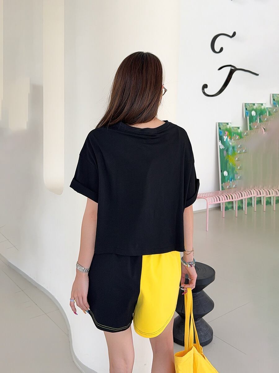 好感度UP カジュアル 真夏も快適 半袖 Tシャツ ショートパンツ セットアップ ＜F-11374＞