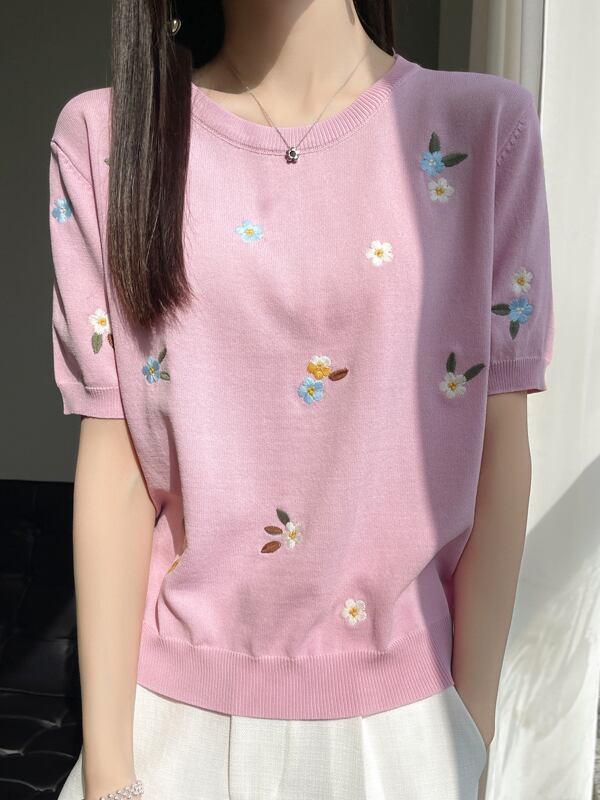 絶対流行 大好評 エレガント 好感度UP カジュアル 全4色 Tシャツ＜F-12054＞