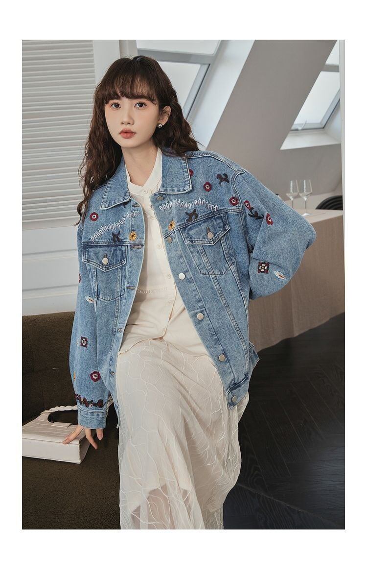 超人気   ファッション デニムジャケット<F-6543>