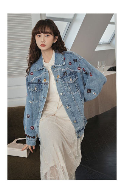 超人気   ファッション デニムジャケット<F-6543>