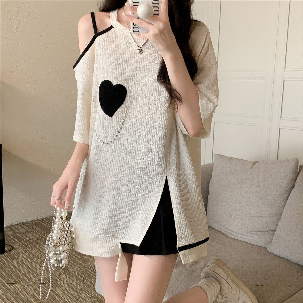 超人気商品 オフショルダー ファッション Tシャツ ＜F-8667＞