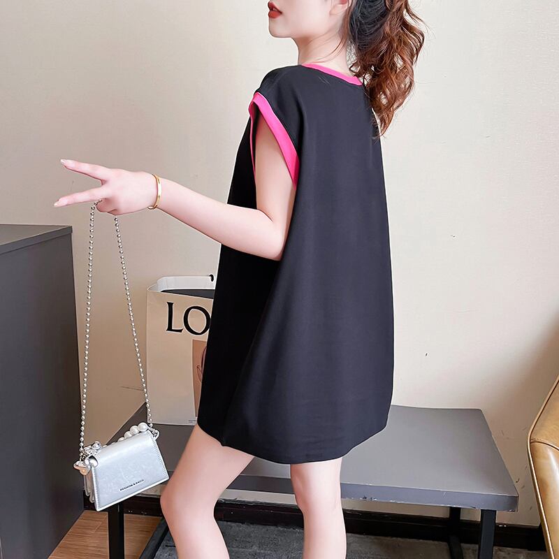 超人気 プリント全4色 軽い生地が夏にぴったり！ ノースリーブ Tシャツ カットソー＜F-9075＞