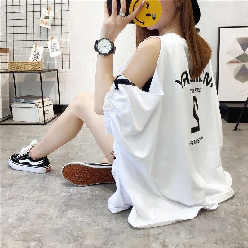 絶対欲しい ゆったり デザイン性抜群 ダブルプリント 2色半袖Tシャツ＜F-9087＞