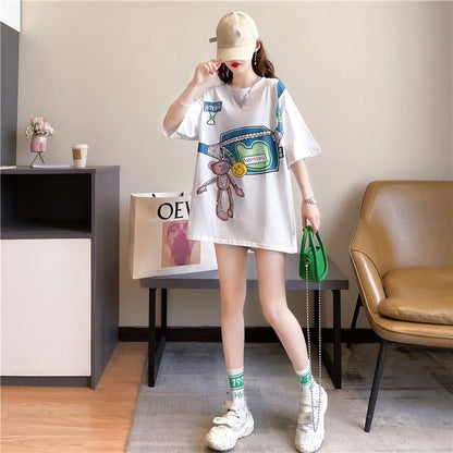個性的なデザイン 3色選択可 一目惚れ プリント Tシャツ カットソー＜F-3062＞