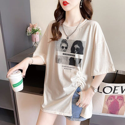 合わせやすい   チャーミング Tシャツ カットソー＜F-3651＞