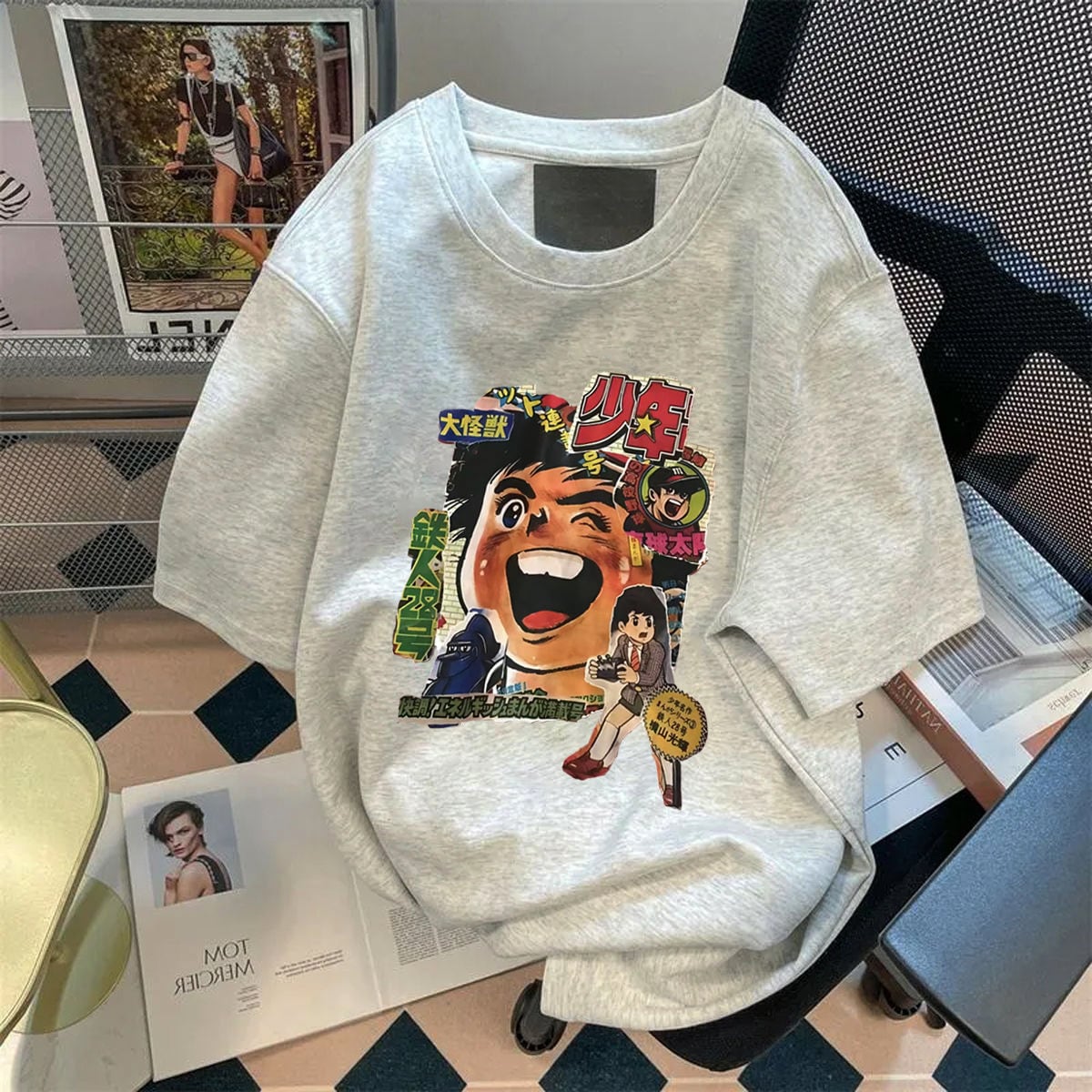 男女兼用 大人気 プリント ファッション 半袖 Tシャツ F-13276