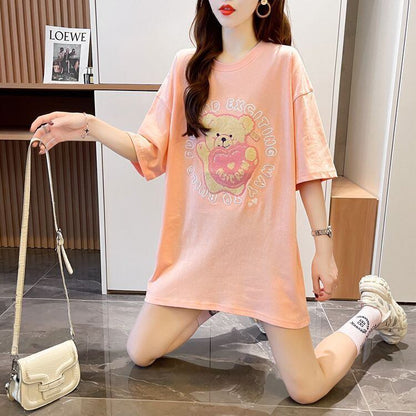 美人度アップ 好感度UP 海外トレンド カジュアル 全3色 半袖 Tシャツ ＜F-11641＞