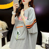 好感度UP ルーズ カジュアル プリント全3色 半袖Tシャツ カットソー ＜F-8607＞