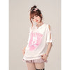 着回し力抜群 レース スウィートプリント 全2色 半袖Tシャツ ＜F-8711＞