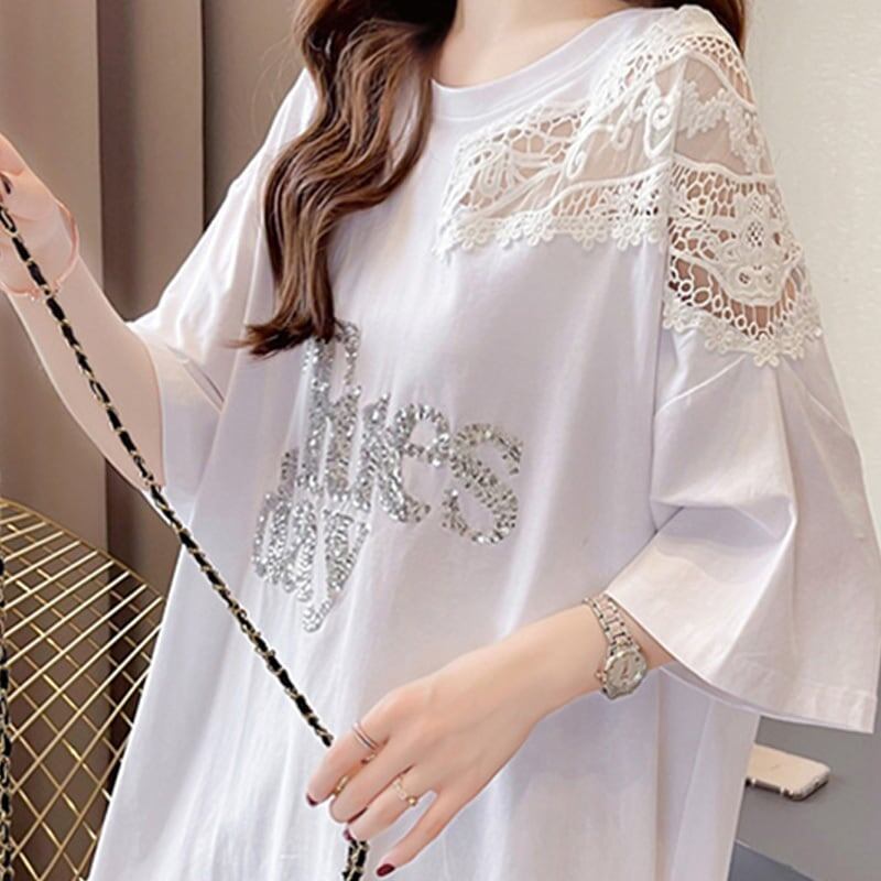 清純甘くて女子力UP   一目惚れ Tシャツ カットソー＜F-2950＞