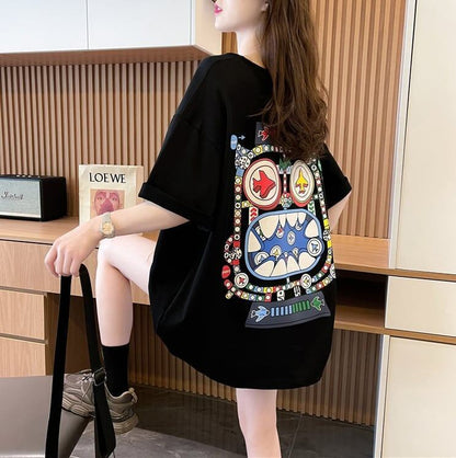 パーソナライズされたプリント半袖Tシャツ<F-5036>