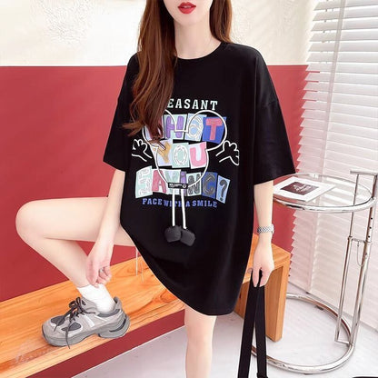 売り切れ必至 ルーズ カジュアル プリント 6種選択可 半袖TシャツF-8873
