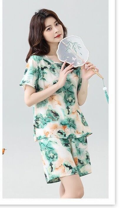 売り切れ必至 ファッション 今季マストバイ 半袖Ｔシャツⅹパンツセット全6色 パジャマ<F-11551>