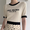ゆったり感アップ アルファベット ファッション Tシャツ カットソー＜F-3077＞