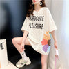 美人度アップ 透かし彫り レース ルーズ 半袖 Tシャツ ＜F-8671＞