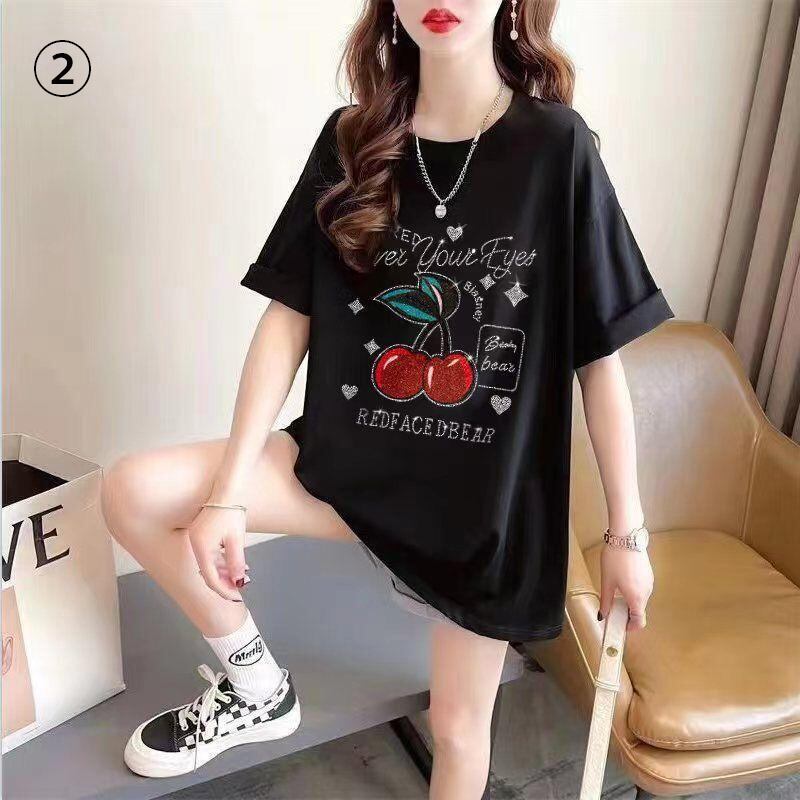 話題沸騰中 ファッション スウィート プリント 半袖TシャツF-8517