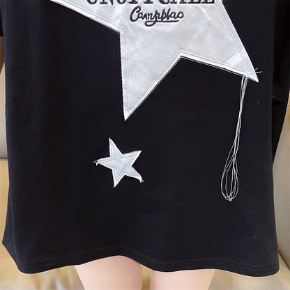 新作   おしゃれな星柄Tシャツ