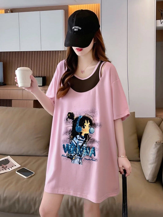 キュート 美人度アップ おすすめ 好感度UP カジュアル 全4色 半袖 Tシャツ ＜F-11157＞