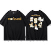 大人可愛い アバンギャルド カジュアル プリント 全6色 半袖 Tシャツ <F-11647>