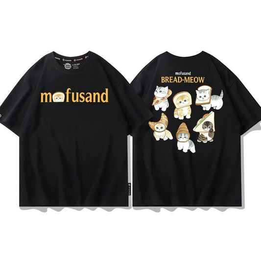 大人可愛い アバンギャルド カジュアル プリント 全6色 半袖 Tシャツ <F-11647>