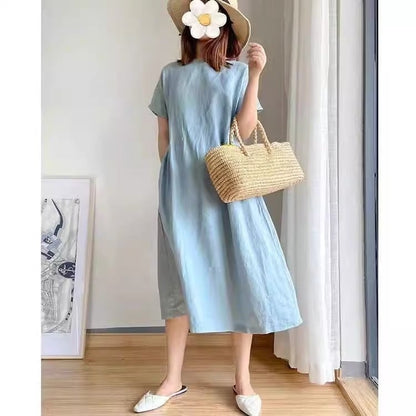 定番シンプル プラスベルベット 美人度アップ 5色 ニットワンピース <F-12084>