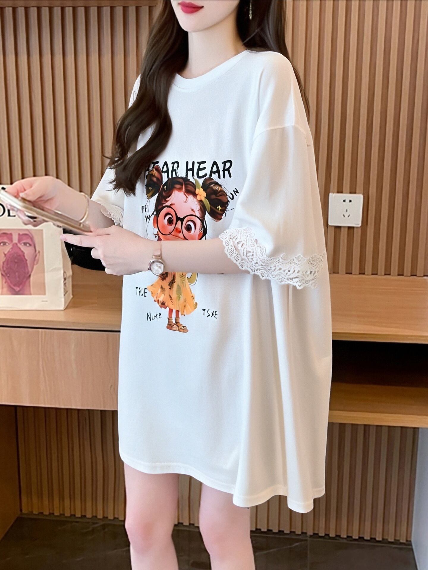 美人度アップ カジュアル 好感度UP 全4色 半袖 Tシャツ ＜F-11118＞