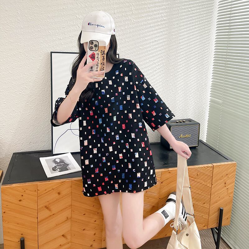 着回し力抜群 カジュアル 個性派 ゆったりトップス 半袖Tシャツ 全2色＜F-8263＞