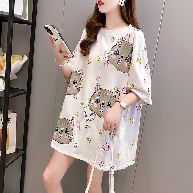 オシャレ度満点   一目惚れ Tシャツ カットソー＜F-3482＞