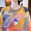 売り切れ必至 絞り染め ファッション プリント 2色選択 半袖Tシャツ＜F-8573＞