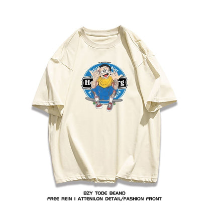 男女兼用 快適 プリント 半袖 Tシャツ F-13288