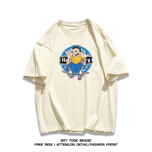 男女兼用 快適 プリント 半袖 Tシャツ F-13288