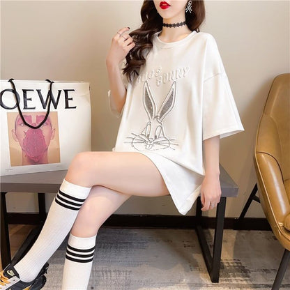 オシャレ度満点 切り替え 着心地抜群 プリント Tシャツ カットソー＜F-3549＞