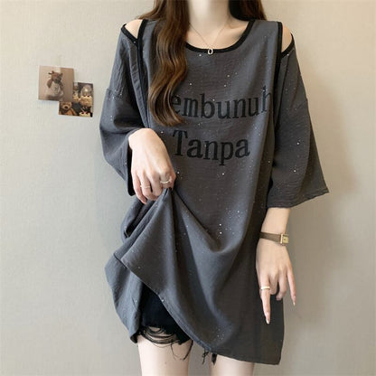 絶対欲しい 特別デザイン 個性派 プリント 2色選択 半袖Tシャツ＜F-8554＞