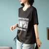 話題沸騰中 ファッション 着回し力抜群 プリント 2色選択 半袖Tシャツ＜F-8621＞