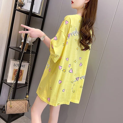 オシャレ度満点   一目惚れ Tシャツ カットソー＜F-3482＞