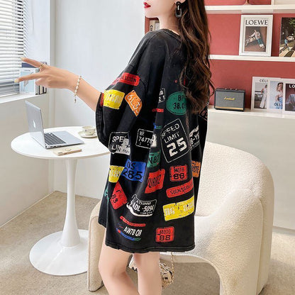 今季マストバイ 早い者勝ち 絶対流行 カジュアル 2色選択 Tシャツ<F-11563>