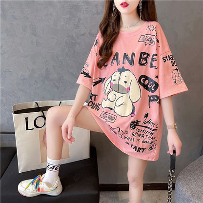 早い者勝ち   ファッション プリント半袖Tシャツ 全3色<F-4894>