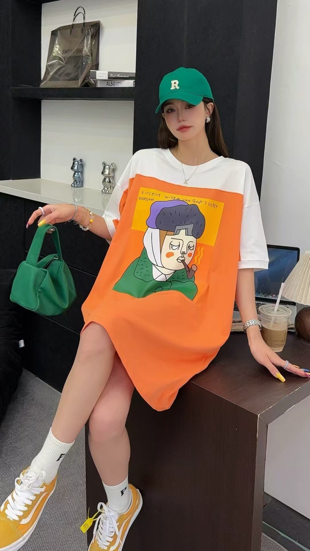 おすすめ 好感度UP 海外トレンド カジュアル 全3色 半袖 Tシャツ ワンピース ＜F-11556＞