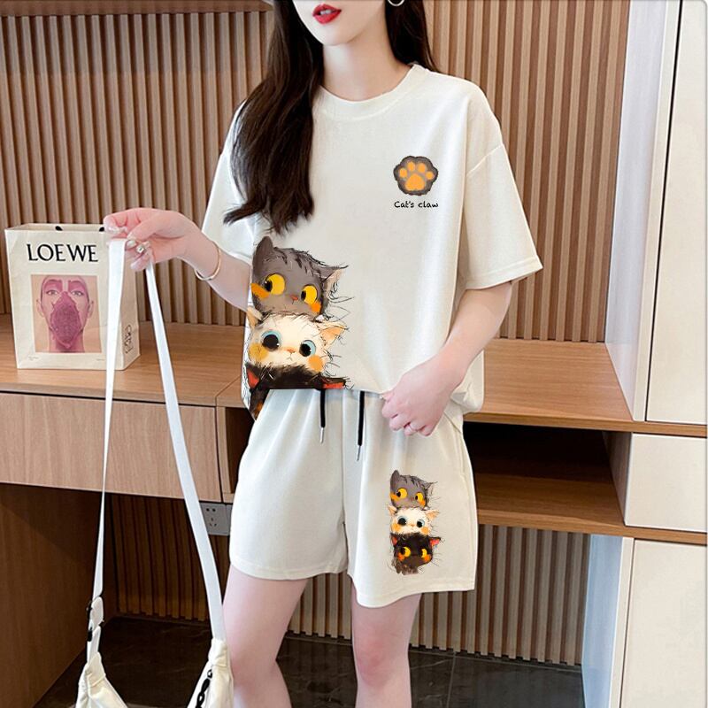 組み合わせやすい　半袖 Tシャツ＋パンツ 　セットアップ F-13148
