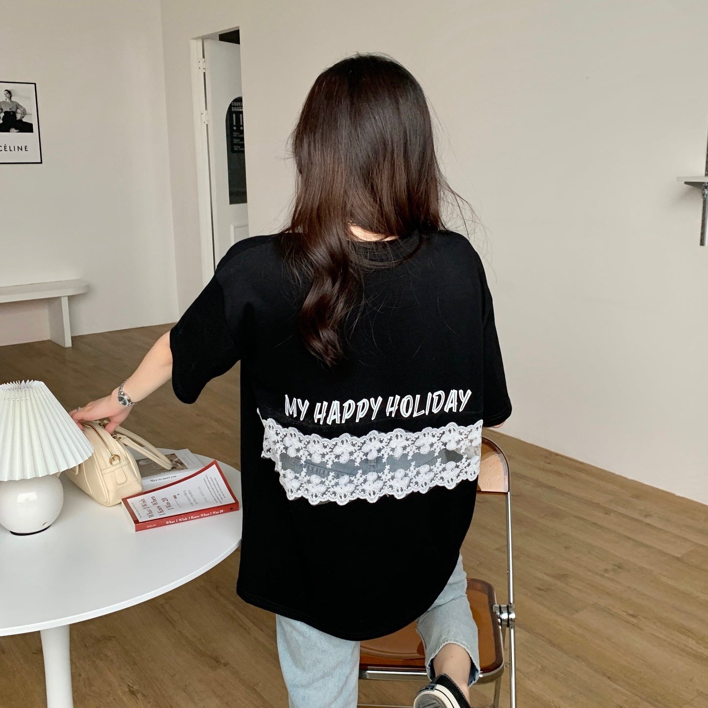 オシャレ度満点   一目惚れ Tシャツ カットソー＜F-3560＞